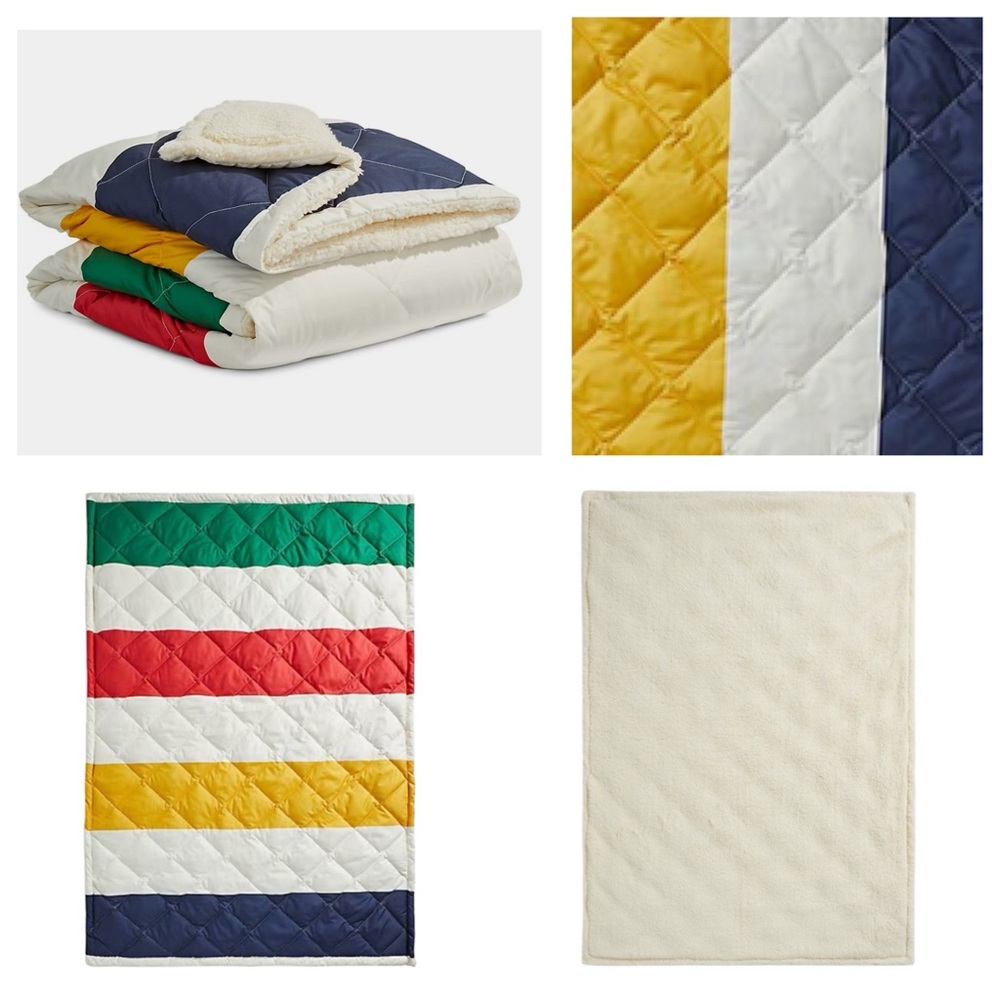 🇨🇦 Authentic HBC Stripes Down-Filled Cabin Throw (50in W x 72in L) - Brand New🍁